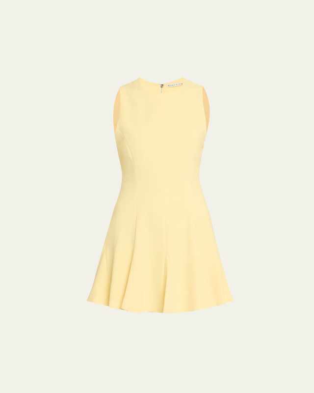 Isabelle Crewneck Sleeveless Seamed Flare Mini Dress